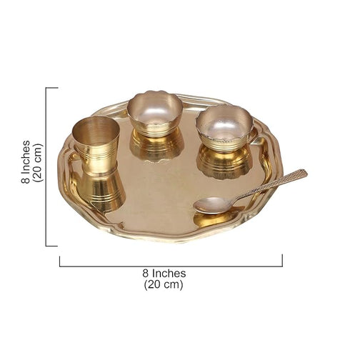 Brass Bhog Prasad Thali Set