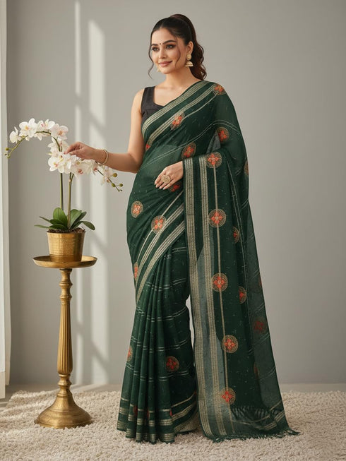 Vasthrlay Georgette Traditional Az Ys Pehenva Brown Rr Ethnic Wear