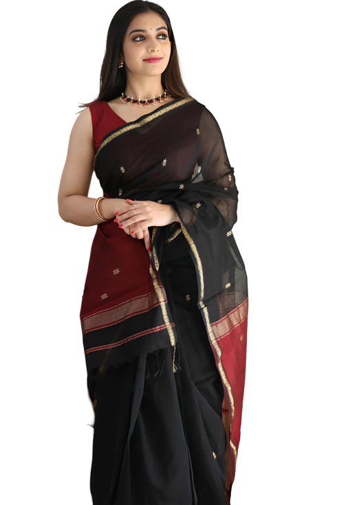 Vasthrlay Banarasi Printed Unstitched Saree