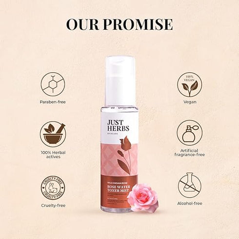 Just Herbs Steam Distilled Rose Water Facial Mist