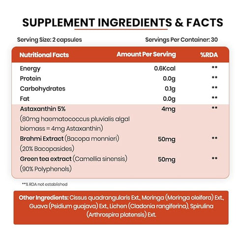 Himalayan Organics Naturally Sourced Astaxanthin Capsules