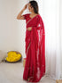Vasthrlay Wine Georgette Saree