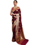Vasthrlay Banarasi Jacquard Unstitched Beige Saree
