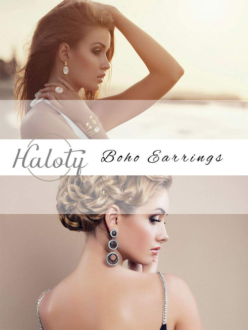 Pairs Boho Crystal Earring Set Cute Hoop Stud