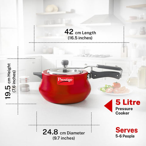 Prestige Svachh 5L Nakshatra Duo Red Handi