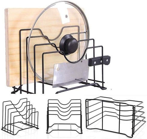 Countertop Pan Pot Rack Lid Holder