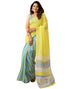 Vasthrlay Chanderi Printed Unstitched Off White Saree