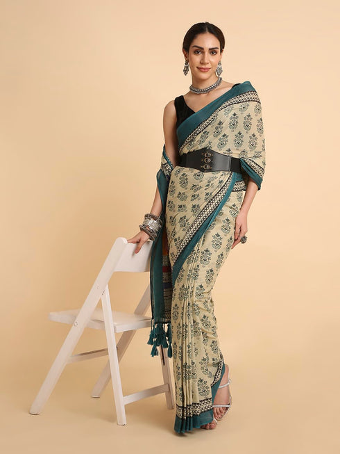 Vasthrlay Lightweight Breathable Traditional Printed Saree
