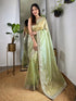 Vasthrlay Lavender Embroidery Unstitched Saree