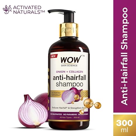 wow skin science onion collagen anti-hairfall shampoo 300ml