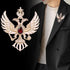 Mahi Dual Head Eagle-Shaped Lapel Pin Shirt Brooch for Men