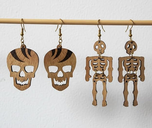 Halloween Wooden Earrings Combo