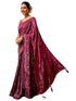 Vasthrlay Vichitra Printed Unstitched Maroon Saree