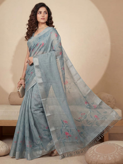 Vasthrlay Printed Handloom Unstitched Traditional Ethnic Wear