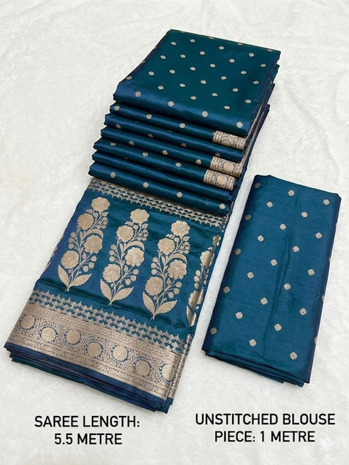 Vasthrlay Banarasi Floral Border