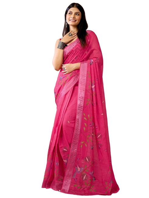 Vasthrlay Womens Printed Unstitched Purple Saree