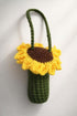 Handmade Crochet Sunflower Lipstick Holder for Purse