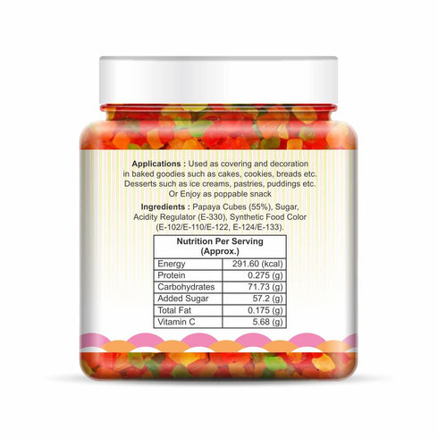 NatureVit Cherry Tutti Frutti | Vibrant Cake & Dessert Topping | Ideal for Ice Cream, Cookies & Pastries