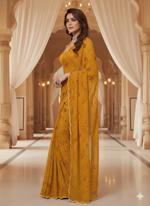 Vasthrlay Georgette Sequined Embroidered Designer