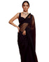 Vasthrlay Black Georgette Unstitched Saree