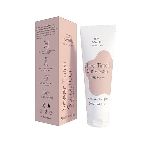 AVEIL Sheer Tinted SPF 50 PA +++ Sunscreen