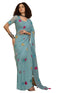 Vasthrlay Georgette Embroidery Black Saree