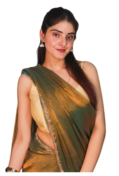 VasthrlayBoarder Unstitched Chhaavae Mustard Free Ethnic Wear