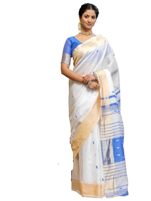 Vasthrlay Weaving White1 White Saree