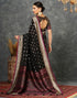 Vasthrlay Banarasi Jacquard Unstitched Black Saree