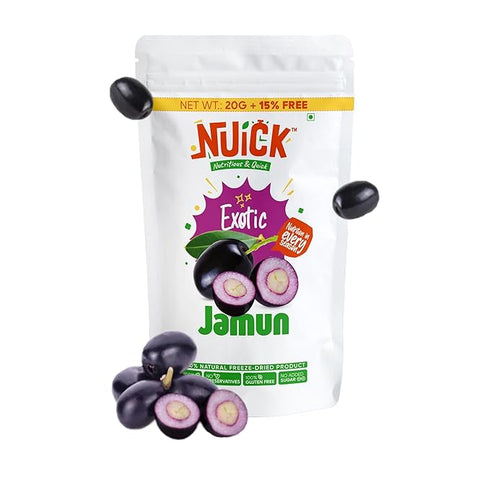 NUICK Freeze Dried Jamun | 100% Natural fruit