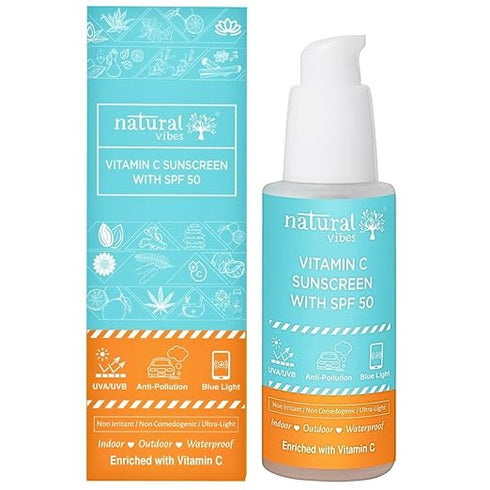 Natural Vibes Vitamin C Sunscreen SPF 50 + | UVA/UVB rays