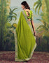 Vasthrlay Georgette Embroidery Unstitched Green Saree