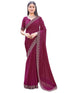 Vasthrlay Georgette Embroidery Dark Saree