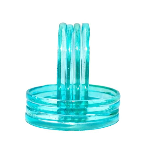Colorful Jelly Bangles – Transparent Candy Color Set of 8 - 2.6
