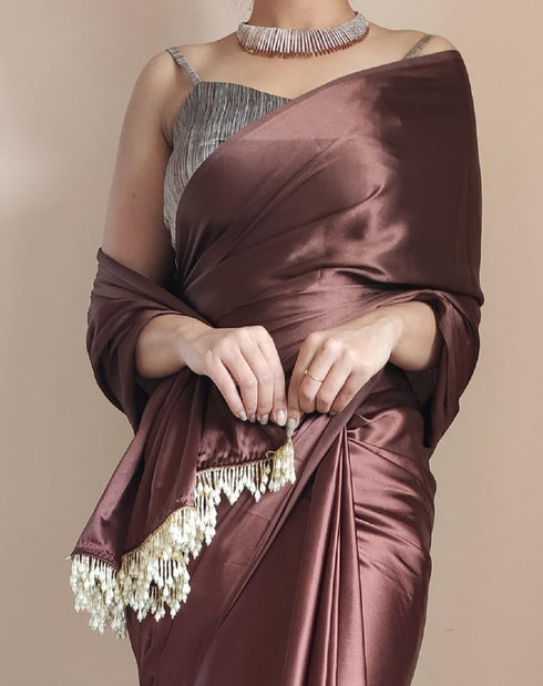 Vasthrlay Pleated Designer Tassels Ethnic Wear