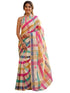 Vasthrlay Chanderi Printed Beige Saree