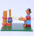 Kondapalli Wooden Sitting Toy- Lady Making Butter