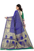 Vasthrlay Banarasi Blue Green Ethnic Wear