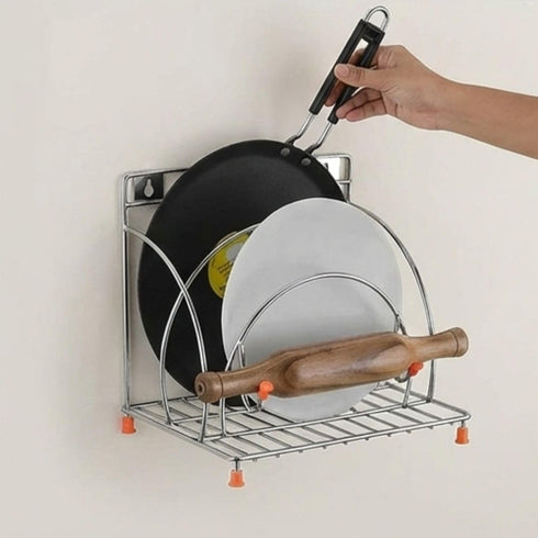 Stainless Steel 4-in-1 Chakla Belan Tawa Chimta Stand