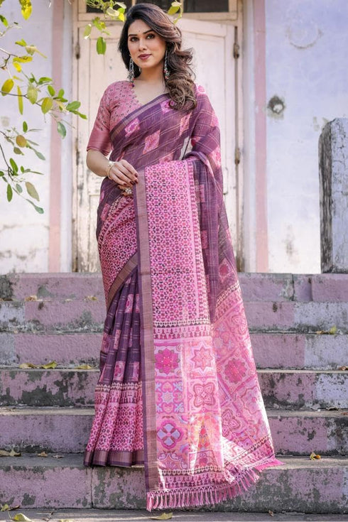 Vasthrlay Cotton Unstitched Blouse Ethnic Wear