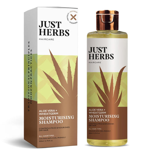 Just Herbs Silky Strength Aloevera|Wheatgerm Moisturising Shampoo