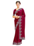 Vasthrlay Georgette Scalloped Dark Saree