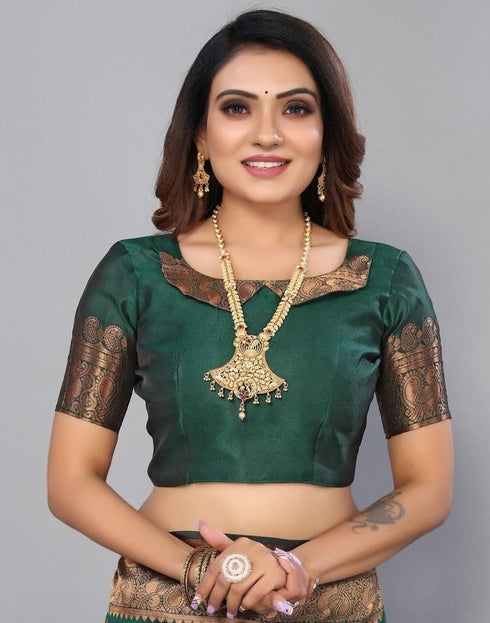 Vasthrlay Banarasi Unstitched Saree