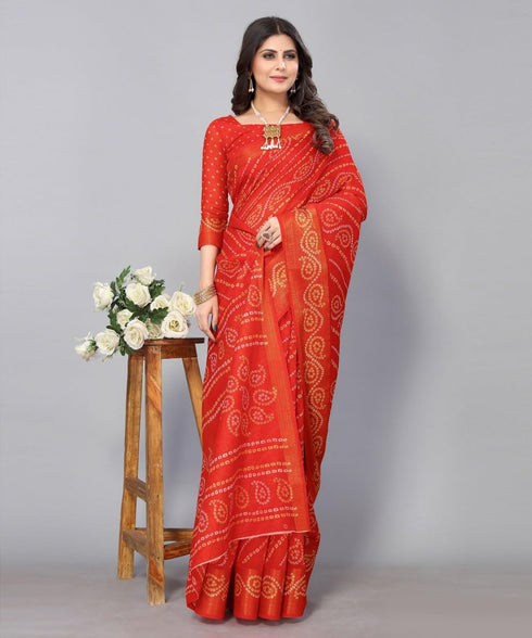 Vasthrlay Printed Yellow Jetpuri Ethnic Wear