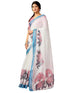 Vasthrlay Digital Printed Unstitched Pink Saree