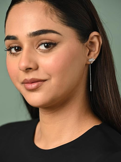 CLARA 925 Sterling Silver Sui Dhaga Threader Earrings Aria
