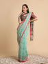 Vasthrlay Handloom Embroidered Apricot Saree