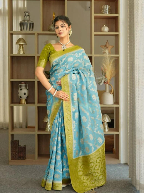 Vasthrlay Purple Kanjivaram Wedding Saree