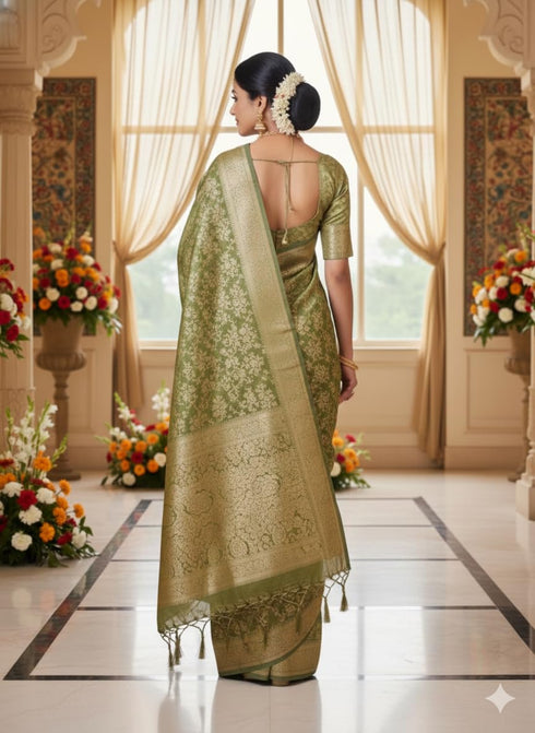 Vasthrlay Banarasi Traditional Unstitched Traditional