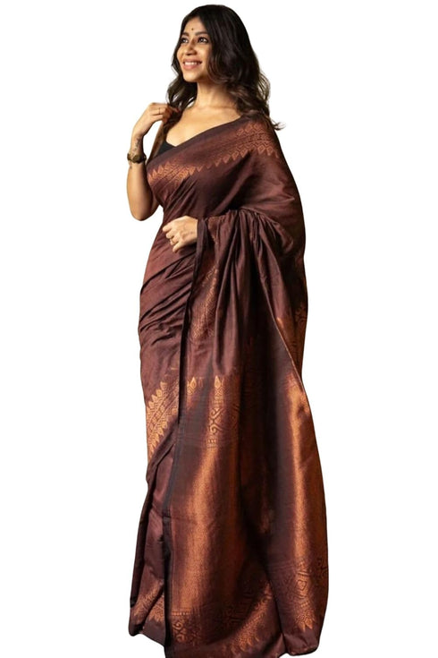 Vasthrlay Kanjivaram Cotton Lavender Ethnic Wear